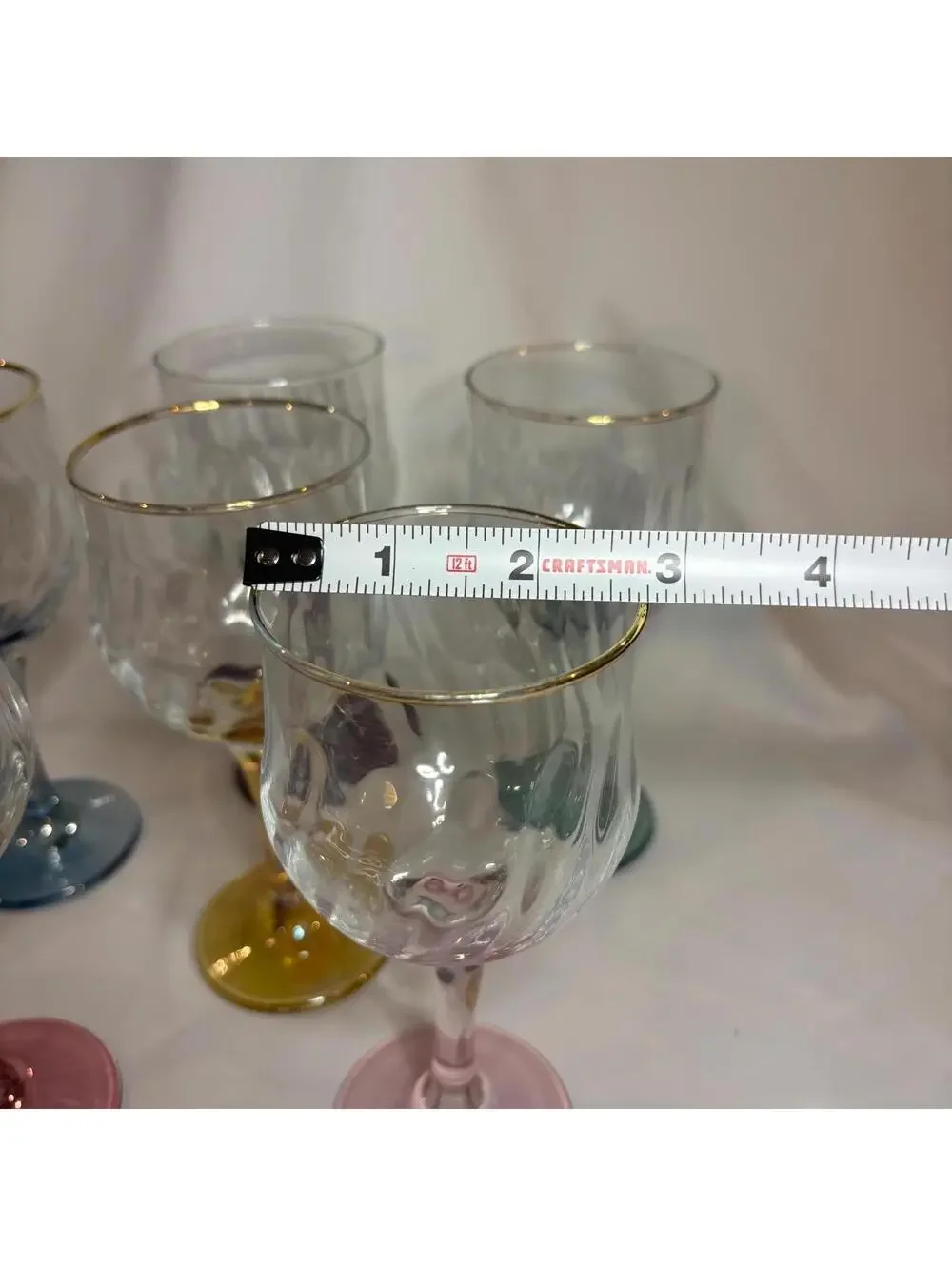 Multicolor Stemmed Glasses - set of six
